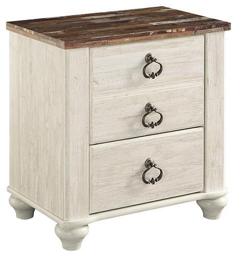 Willowton Nightstand B267-92 Two-tone Casual Master Bed Cases By AFI - sofafair.com