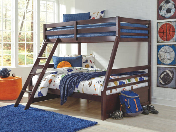 Halanton Twin over Full Bunk Bed B328YB3 Dark Brown Contemporary Youth Beds By AFI - sofafair.com