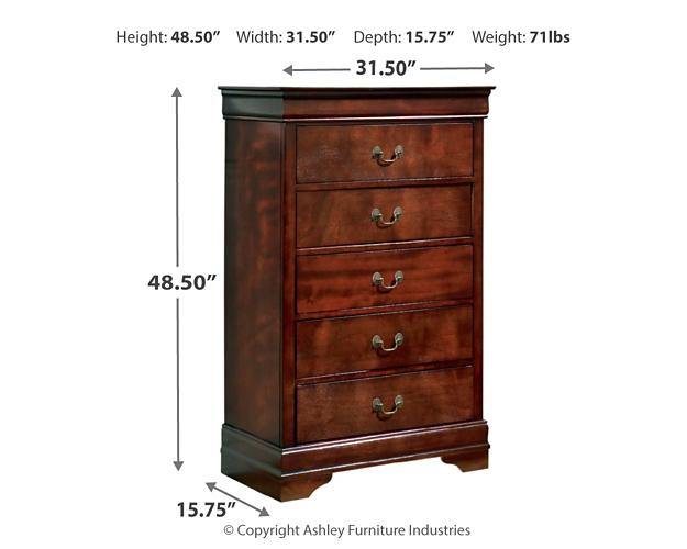 Alisdair Chest of Drawers B376-46 Dark Brown Traditional Master Bed Cases By AFI - sofafair.com