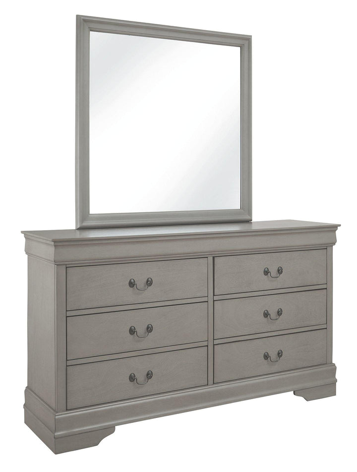 Kordasky Dresser and Mirror B394B1 Gray Traditional Master Bed Cases By AFI - sofafair.com