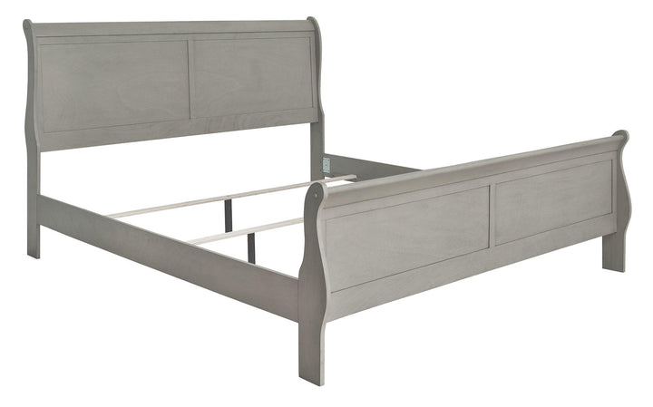 Kordasky King Sleigh Bed B394B8 Gray Traditional Master Beds By AFI - sofafair.com
