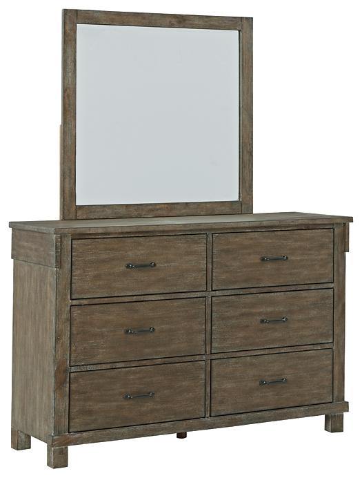 Shamryn Dresser and Mirror B436B1 Grayish Brown Casual Master Bed Cases By AFI - sofafair.com