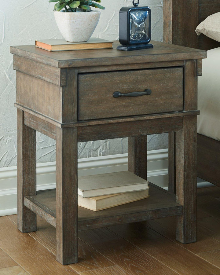 Shamryn Nightstand B436-91 Grayish Brown Casual Master Bed Cases By AFI - sofafair.com