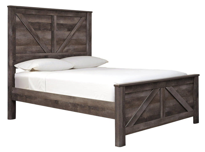 Wynnlow Queen Crossbuck Panel Bed B440B9 Gray Casual Master Beds By AFI - sofafair.com