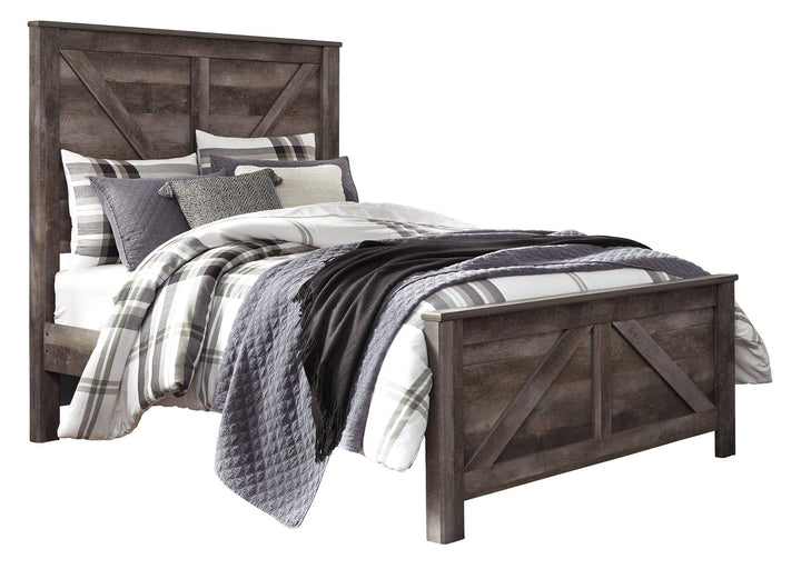 Wynnlow Queen Crossbuck Panel Bed B440B9 Gray Casual Master Beds By AFI - sofafair.com
