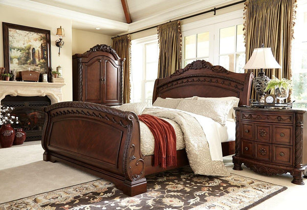 North Shore Nightstand B553-193 Dark Brown Traditional Master Bed Cases By AFI - sofafair.com