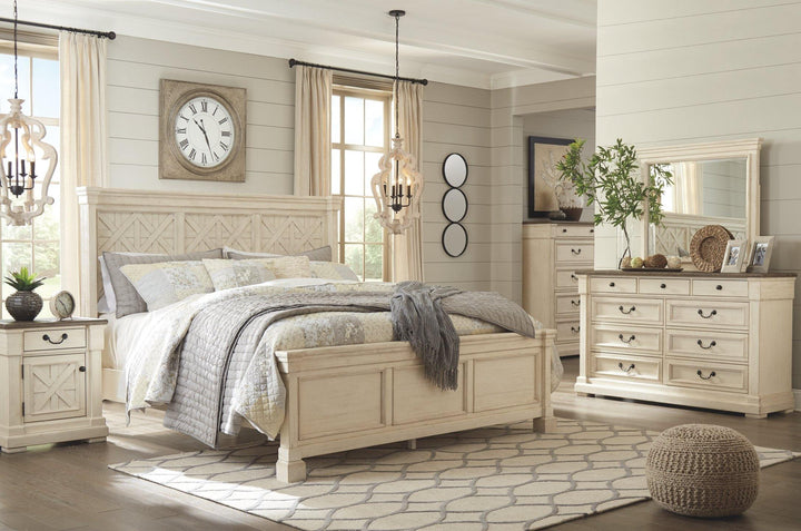 Bolanburg Dresser and Mirror B647B12 Antique White Casual Master Bed Cases By AFI - sofafair.com