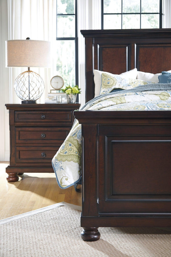 Porter Nightstand B697-92 Rustic Brown Casual Master Bed Cases By AFI - sofafair.com