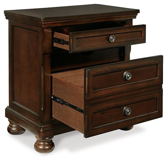 Porter Nightstand B697-92 Rustic Brown Casual Master Bed Cases By AFI - sofafair.com