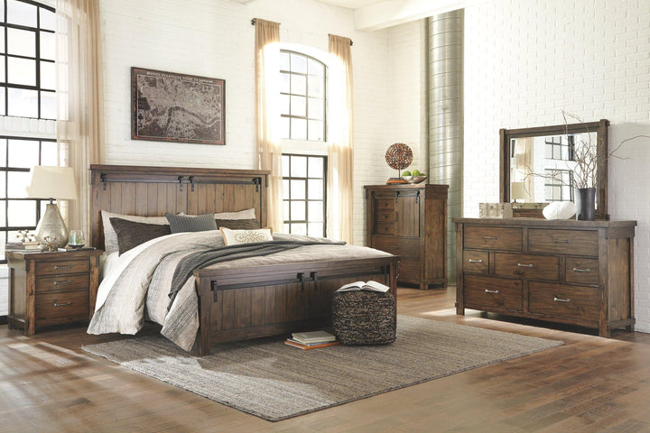 Lakeleigh Dresser and Mirror B718B1 Brown Casual Master Bed Cases By AFI - sofafair.com