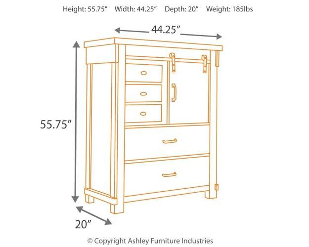 Lakeleigh Dresser and Mirror B718B1 Brown Casual Master Bed Cases By AFI - sofafair.com