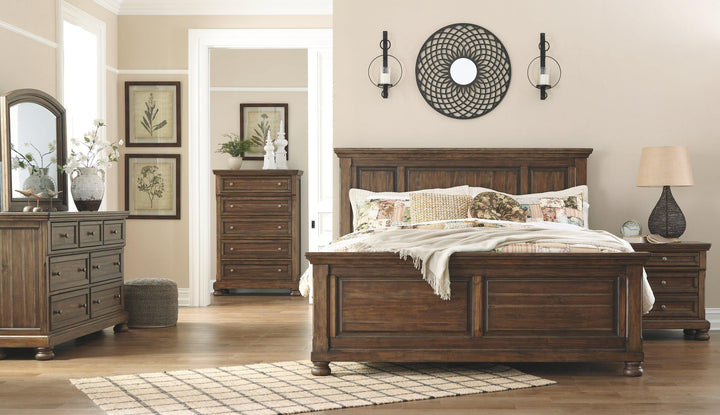 Flynnter Nightstand B719-92 Medium Brown Casual Master Bed Cases By AFI - sofafair.com