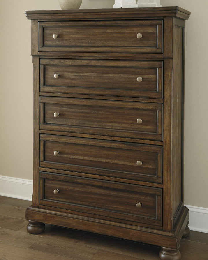 Flynnter Chest of Drawers B719-46 Medium Brown Casual Master Bed Cases By AFI - sofafair.com