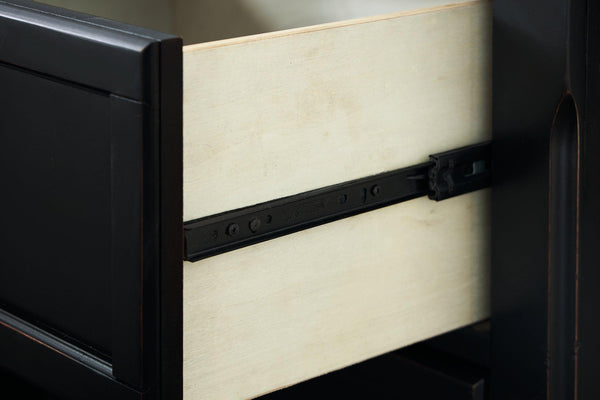 Chylanta Nightstand B739-92 Black Traditional Master Bed Cases By AFI - sofafair.com