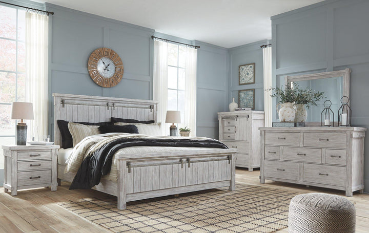 Brashland Dresser and Mirror B740B1 White Casual Master Bed Cases By AFI - sofafair.com