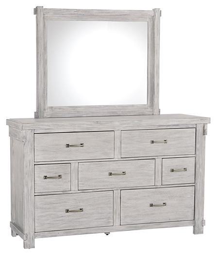 Brashland Dresser and Mirror B740B1 White Casual Master Bed Cases By AFI - sofafair.com