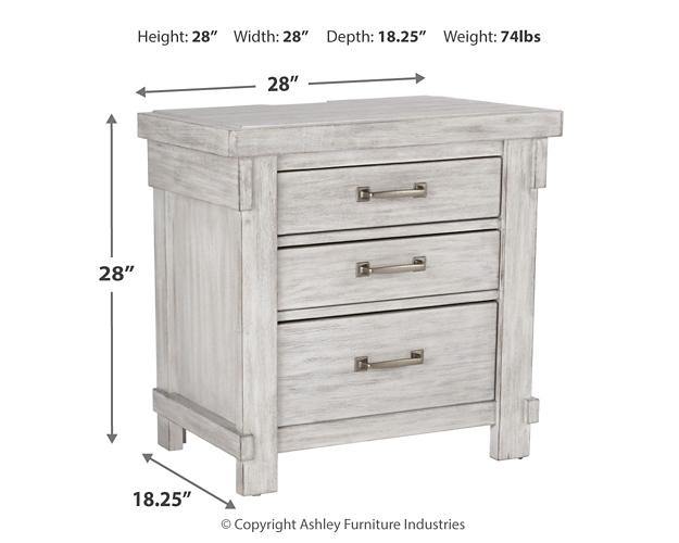 Brashland Nightstand B740-93 White Casual Master Bed Cases By AFI - sofafair.com