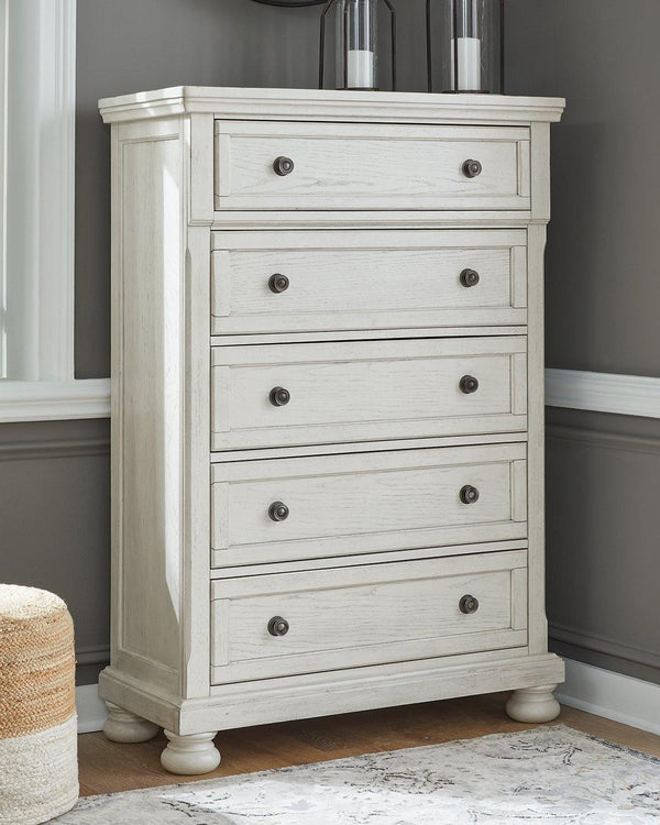 Robbinsdale Chest of Drawers B742-46 Antique White Casual Master Bed Cases By AFI - sofafair.com