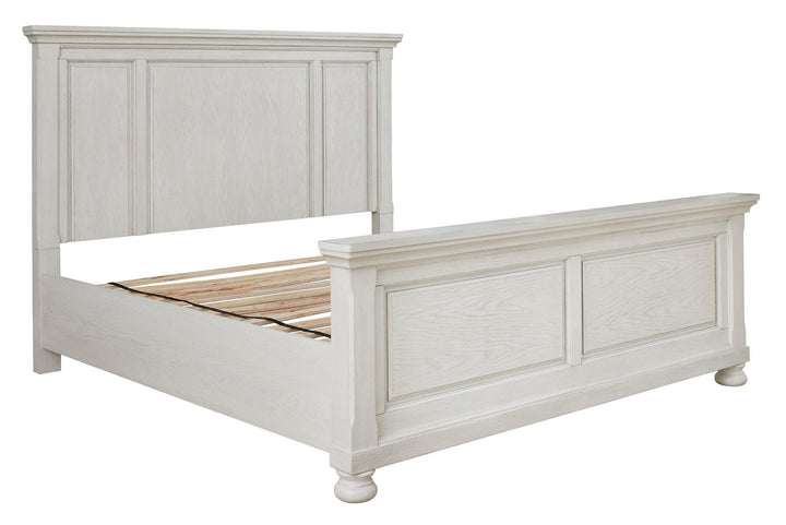 Robbinsdale California King Panel Bed B742B7 Antique White Casual Master Beds By AFI - sofafair.com