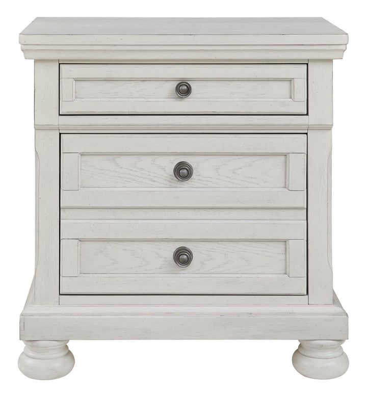 Robbinsdale Nightstand B742-92 Antique White Casual Master Bed Cases By AFI - sofafair.com