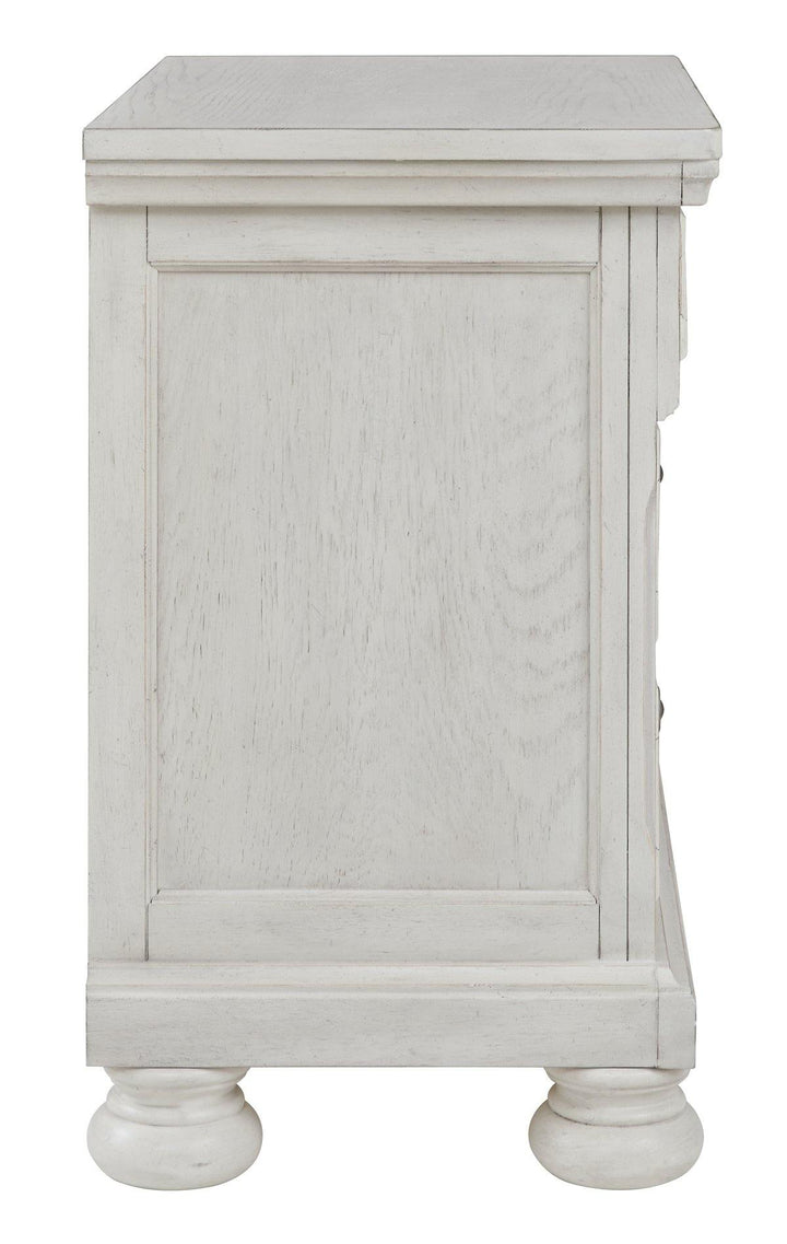 Robbinsdale Nightstand B742-92 Antique White Casual Master Bed Cases By AFI - sofafair.com