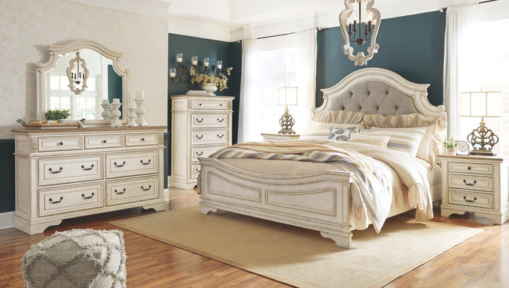 Realyn Dresser and Mirror B743B1 Two-tone Casual Master Bed Cases By AFI - sofafair.com