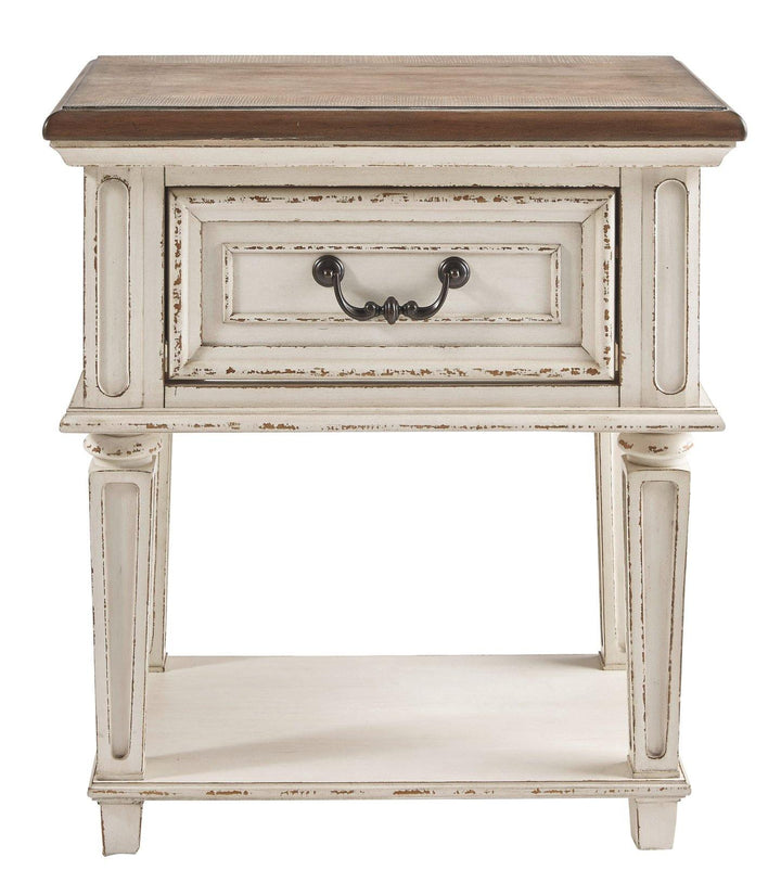 Realyn Nightstand B743-91 Chipped White Casual Youth Bed Cases By AFI - sofafair.com