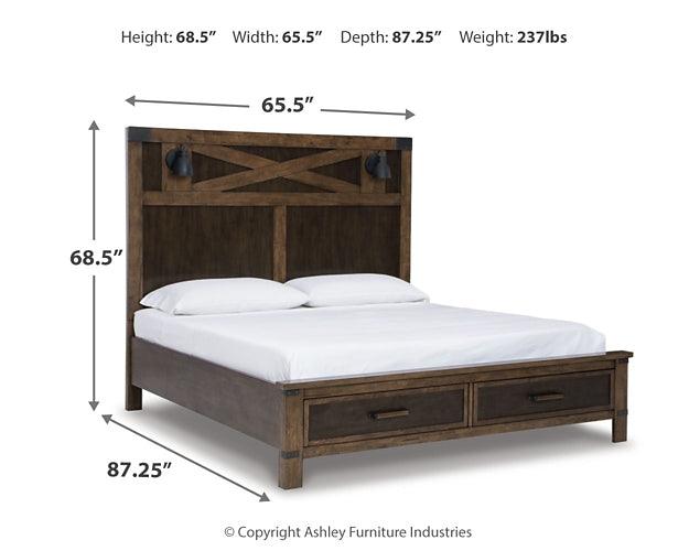 Wyattfield AMP005186 Brown/Beige Casual Master Beds By Ashley - sofafair.com