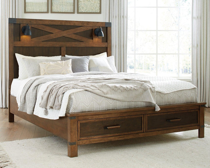 Wyattfield AMP005186 Brown/Beige Casual Master Beds By Ashley - sofafair.com