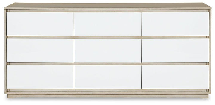 Wendora Dresser B950-31 Bisque/White Contemporary Master Bed Cases By AFI - sofafair.com