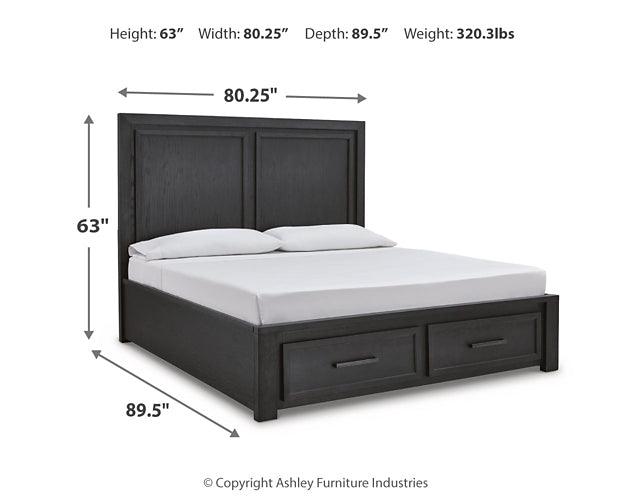 Foyland AMP011155 Black/Gray Contemporary Master Beds By Ashley - sofafair.com