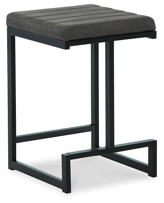 Strumford Counter Height Bar Stool D109-124 Gray/Black Contemporary Barstools By AFI - sofafair.com