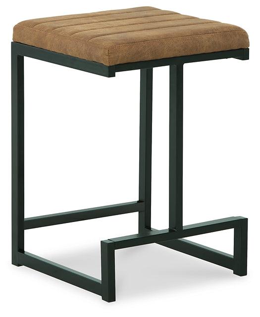 Strumford Counter Height Bar Stool D109-224 Caramel/Black Contemporary Barstools By AFI - sofafair.com