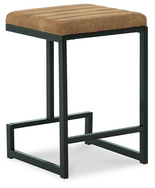 Strumford Counter Height Bar Stool D109-224 Caramel/Black Contemporary Barstools By AFI - sofafair.com