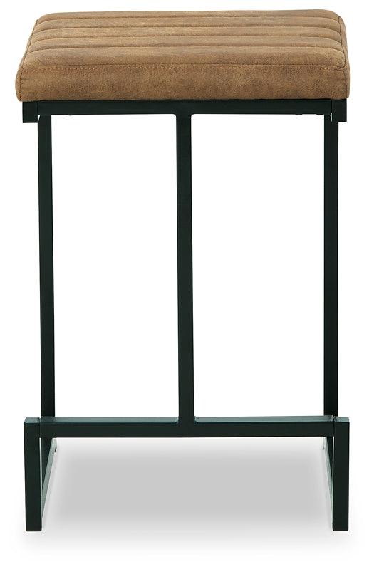 Strumford Counter Height Bar Stool D109-224 Caramel/Black Contemporary Barstools By AFI - sofafair.com