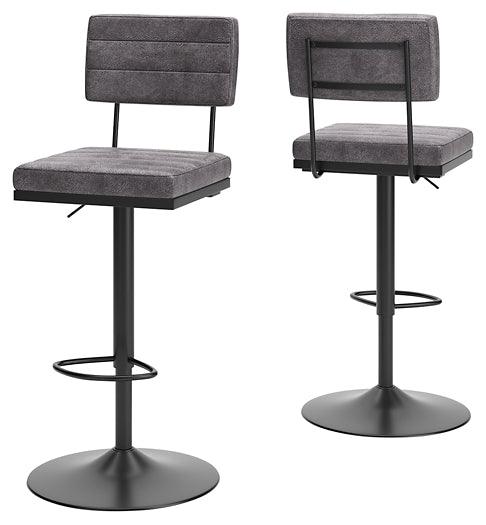 Strumford Bar Height Bar Stool D119-630 Gray/Black Contemporary Barstools By AFI - sofafair.com