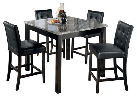 Maysville Counter Height Dining Table and Bar Stools Set of 5 D154-223 Black Contemporary Casual Tables By AFI - sofafair.com