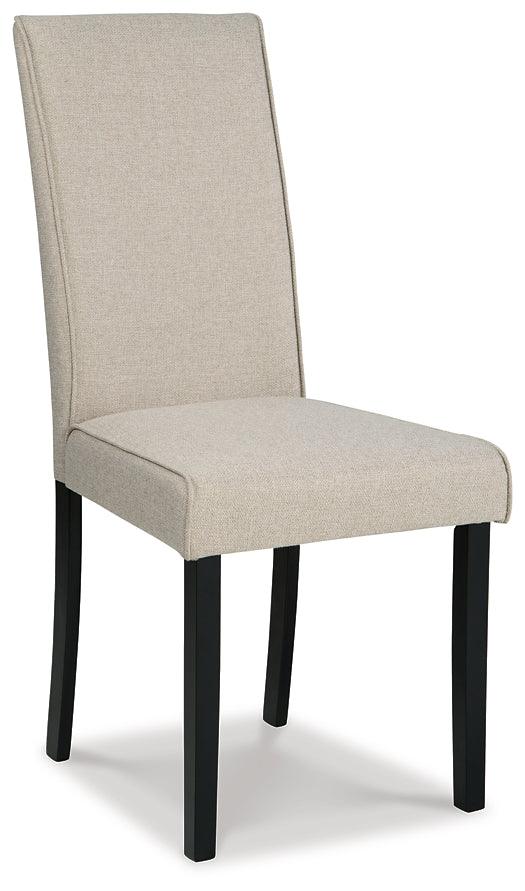 Kimonte Dining Chair Set of 2 D250-05X2 Dark Brown/Beige Contemporary Casual Seating By AFI - sofafair.com