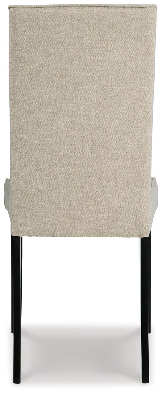 Kimonte Dining Chair Set of 2 D250-05X2 Dark Brown/Beige Contemporary Casual Seating By AFI - sofafair.com
