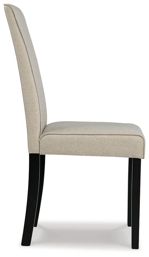 Kimonte Dining Chair Set of 2 D250-05X2 Dark Brown/Beige Contemporary Casual Seating By AFI - sofafair.com