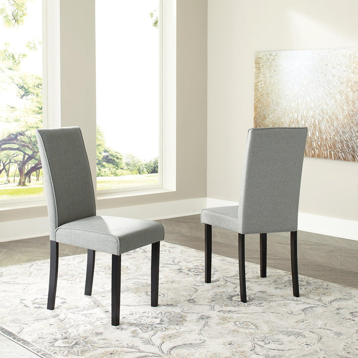 Kimonte Dining Chair Set of 2 D250-06X2 Dark Brown/Gray Contemporary Casual Seating By AFI - sofafair.com