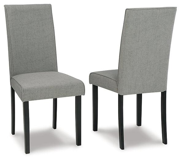 Kimonte Dining Chair Set of 2 D250-06X2 Dark Brown/Gray Contemporary Casual Seating By AFI - sofafair.com