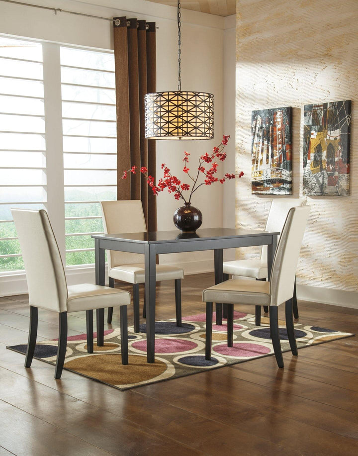Kimonte Dining Chair D250-01 Ivory Contemporary Casual Seating By AFI - sofafair.com