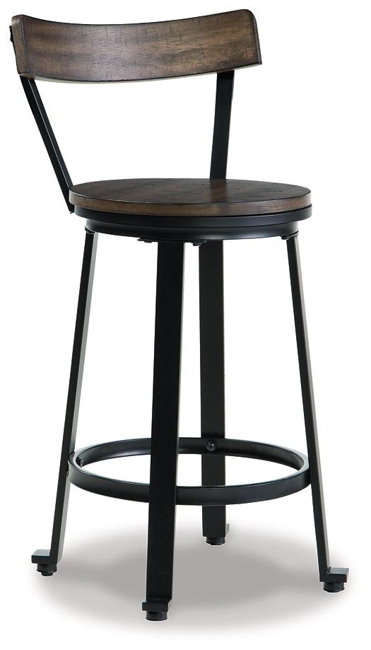 Melenski Counter Height Bar Stool Set of 2 D271-224X2 Grayish Brown/Black Casual Barstools By AFI - sofafair.com