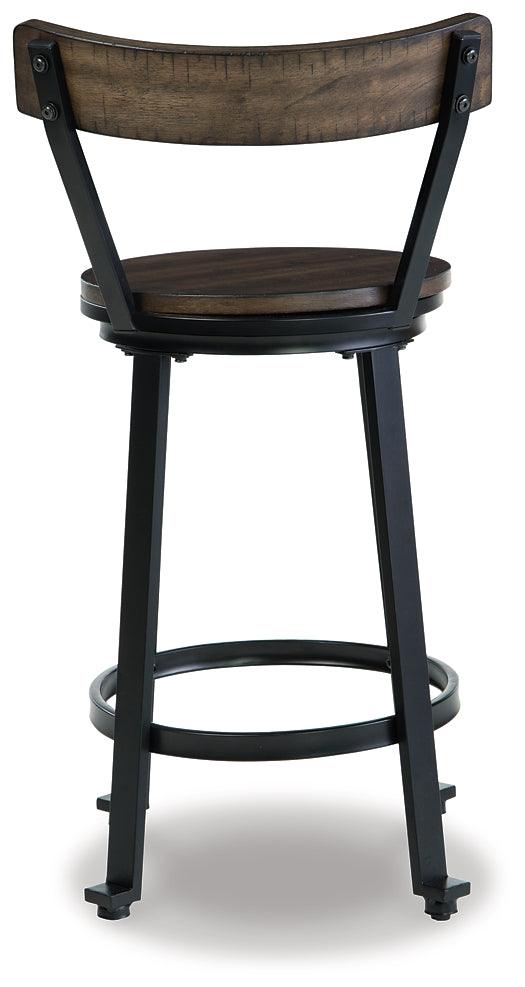 Melenski Counter Height Bar Stool Set of 2 D271-224X2 Grayish Brown/Black Casual Barstools By AFI - sofafair.com