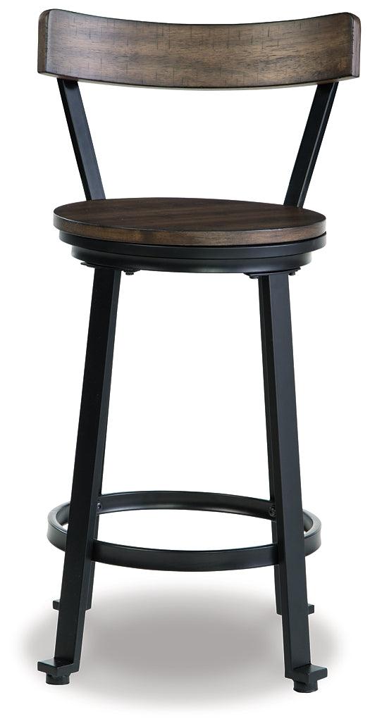 Melenski Counter Height Bar Stool Set of 2 D271-224X2 Grayish Brown/Black Casual Barstools By AFI - sofafair.com