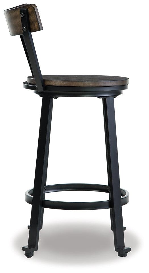 Melenski Counter Height Bar Stool Set of 2 D271-224X2 Grayish Brown/Black Casual Barstools By AFI - sofafair.com