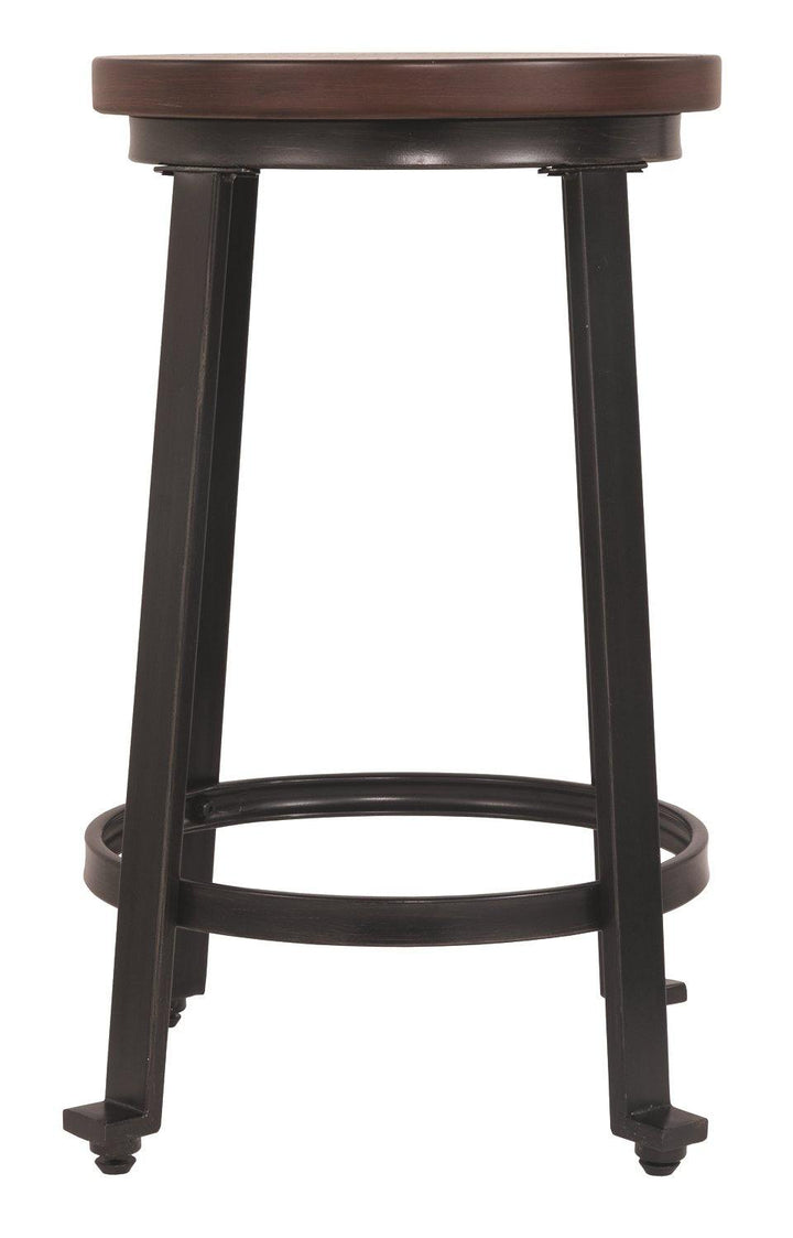 Challiman Counter Height Bar Stool D307-124 Rustic Brown Casual Barstools By AFI - sofafair.com