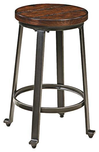 Challiman Counter Height Bar Stool D307-124 Rustic Brown Casual barstool By ashley - sofafair.com