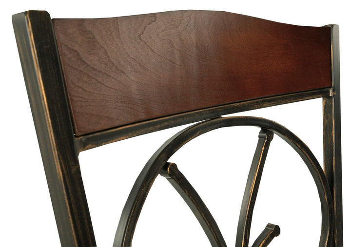 Glambrey Dining Table with 4 Chairs D329D1 Brown Traditional Dining Package By AFI - sofafair.com